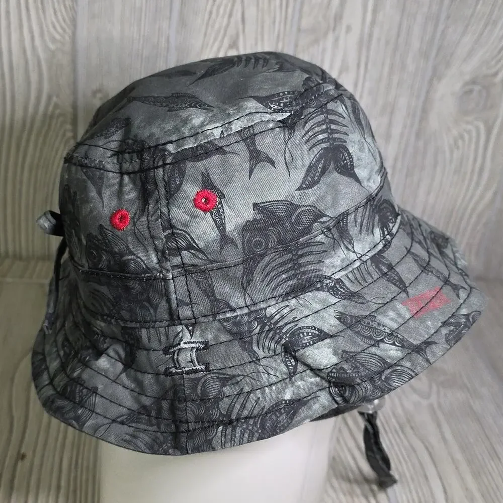 DOZER Fish Skeleton Bucket Hat Kids Size 2-5 Years